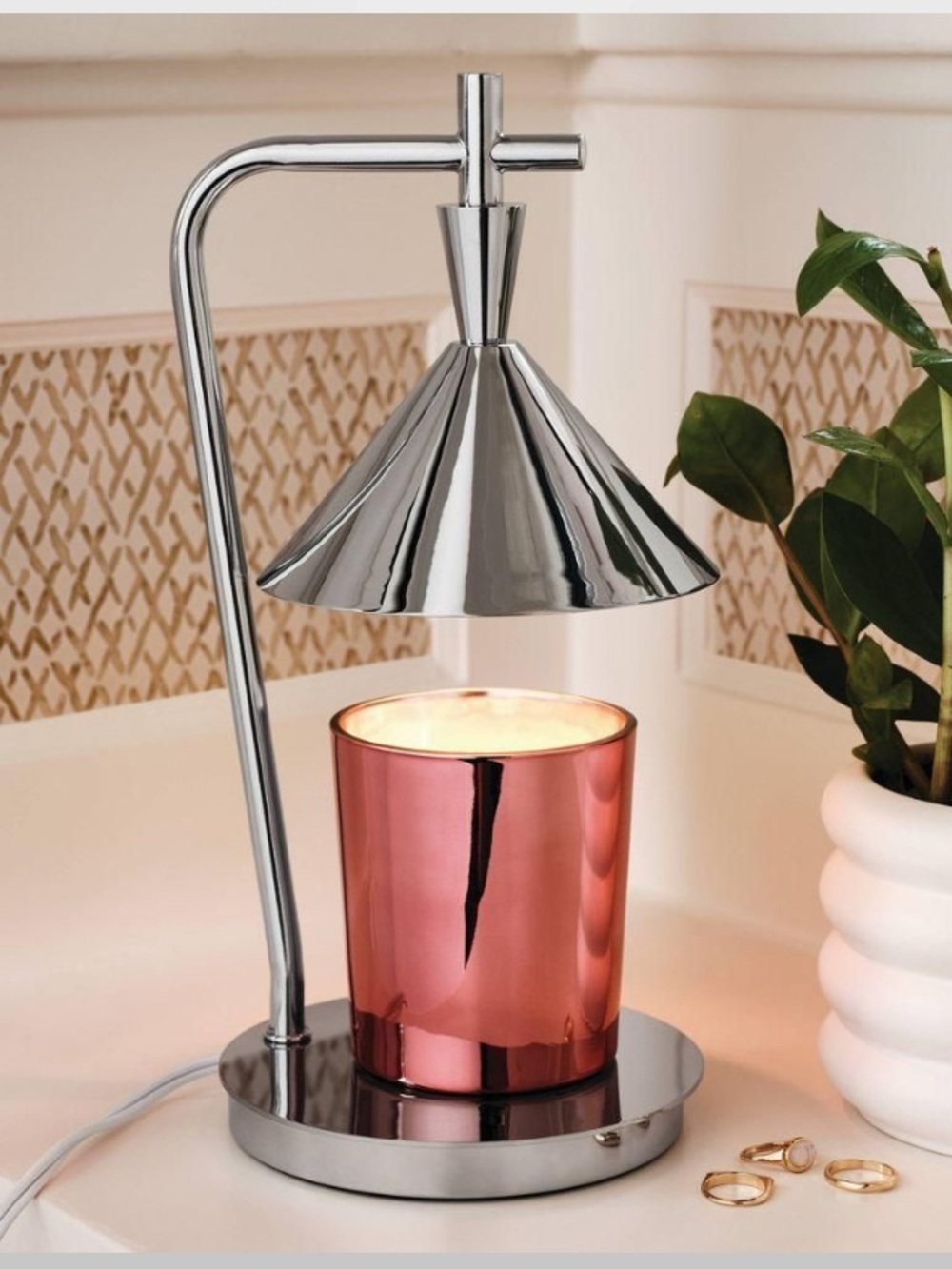 NWT Threshold Silver Candle  Lamp Warmer